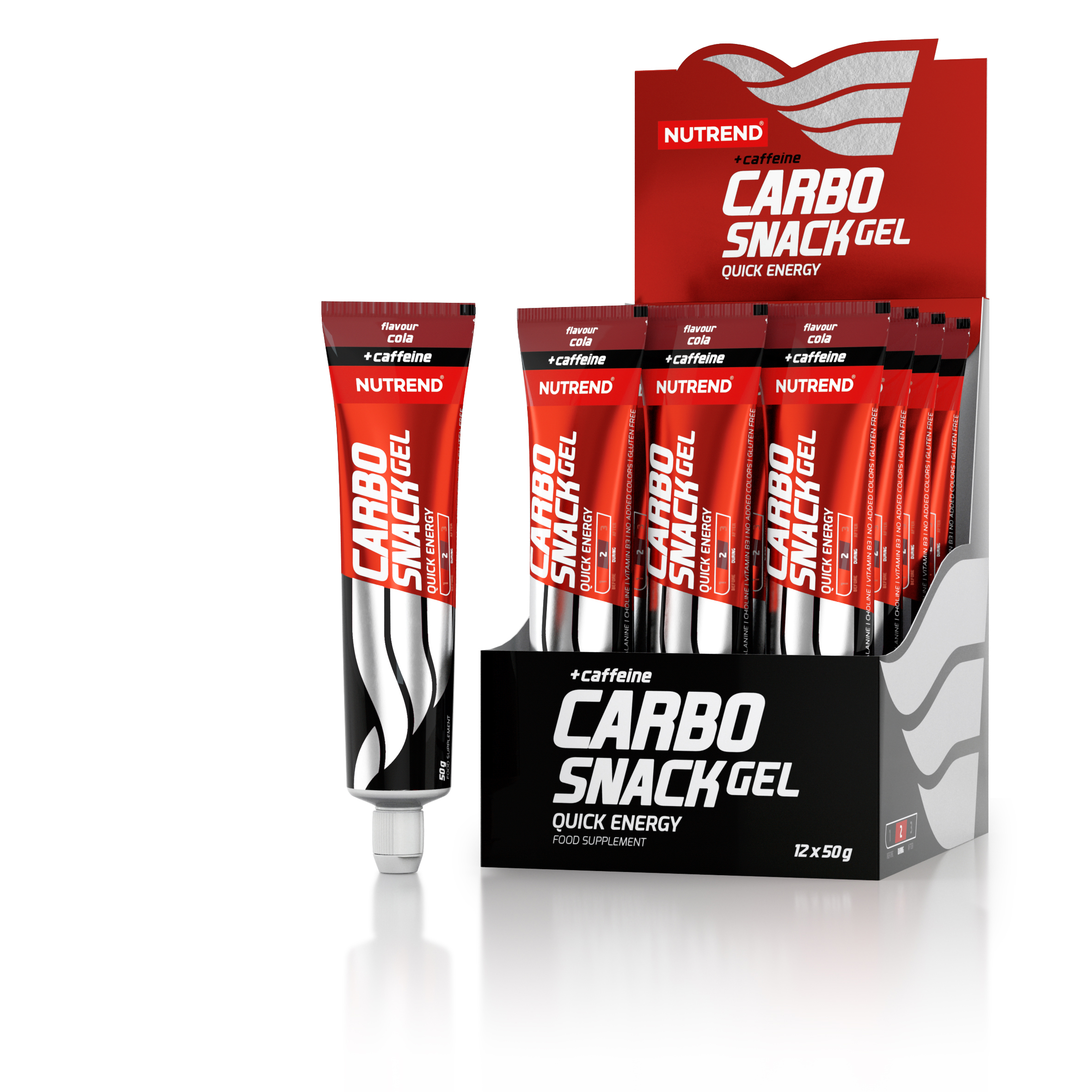 Карбоснек с кофеином туба 50г/Carbosnack with caffeine tuba 50g Nutrend (Кола)