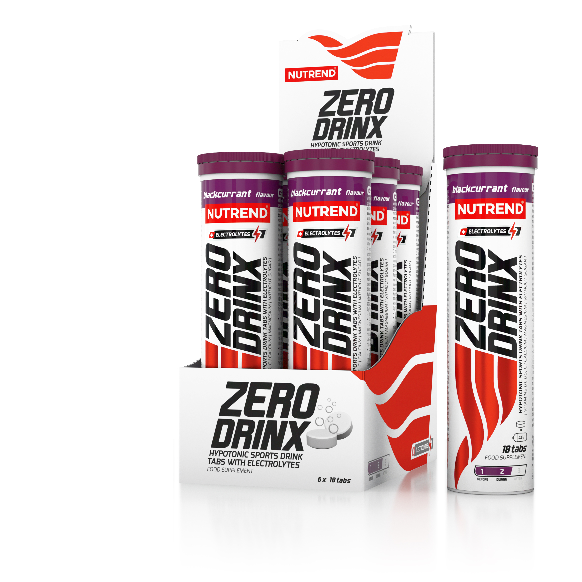 Зеродринк 18 шипучих таблеток/Zerodrinx 18 tablets Nutrend (Черная смородина)